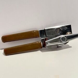 Vintage Swing-A-Way Manual Can & Bottle Opener Brown Handles USA